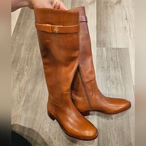 Tory Burch Women's Tan Leather Over the Knee Boots Size 5M